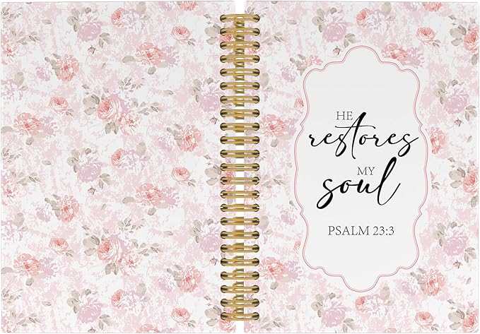 Pugwak Christian Journal Notebook - Watercolor Bible Verse Religious Scripture Notebooks College Ruled for Work School, Gifts for Women, Office Supplies, Hardcover Spiral Notebook 5.5"x8.3"