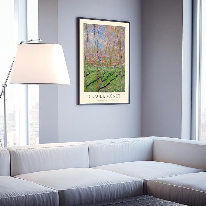 Claude Monet Museum Gallery Exhibition Poster - Art Works Prints, Vintage Print for Home Office Wall Decor (Collection 1) - 12x18 Inches