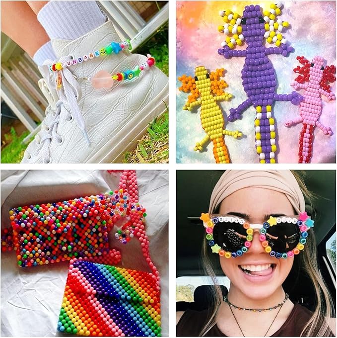 JULIMAIDONG 11500Pcs Pony Beads, Beads for Bracelets Making, Multi-Colored Hair Bead for Hair Braids, 144 Colors Kandi Friendship Bracelet Bead Jewelry Making Kits for Craft (144Color)