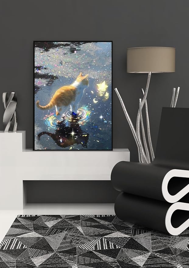 JYXSJYYD Paint by Numbers Kit for Adults Beginner, Kitten Paint by Number Kits Canvas Without Framed,Animal DIY Acrylic Oil Painting Adults Paint by Numbers Kits for Home Wall Decor 16x20 Inch