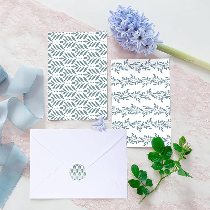 Tenceur 100 Pack Assorted Blank Note Cards with Envelopes and Stickers Floral Greeting Cards 4 x 6 Inch Stationary Postcards for Office Home Business Supplies (Floral)