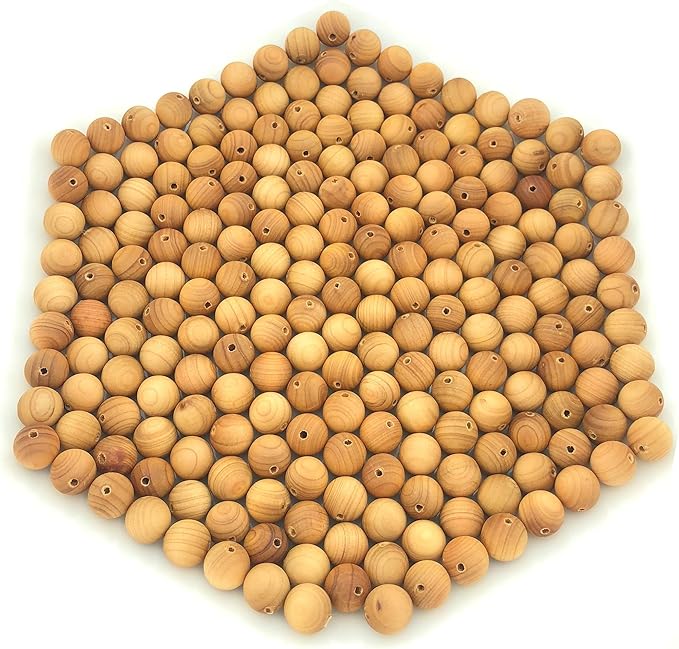 CarpenterC 500pcs 6mm Gorgeous Natural Round Polished Rosewood Loose Beads for Jewelry Making DIY Handmade Crafts
