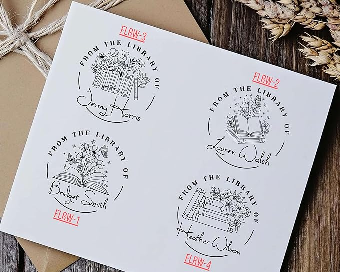 Personalized Book Stamp Embosser – Custom Library Stamp for Book Lovers, Unique Gift for Readers, Teachers & Home Library Name Stamp