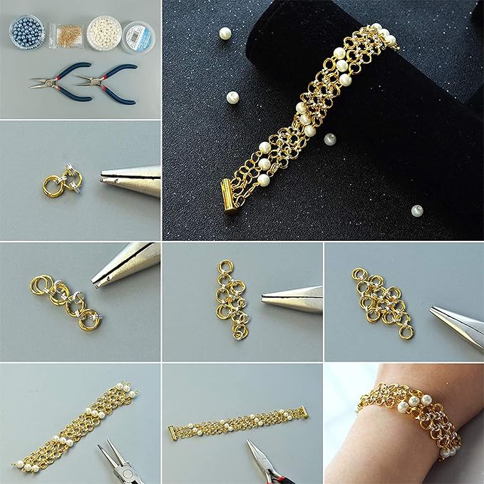 ALEXCRAFT 4mm Sterling Silver Jump Rings 14K Gold Plated 925 Sterling Silver Open Jump Rings for Jewelry Making（100 PCS）