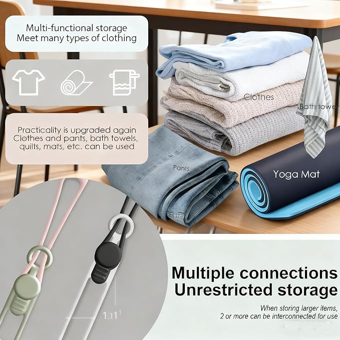 20PCS Silicone Cable Ties, 2025 New Upgrade Data Cable Organizer Ties, Reusable Cable Ties Wire Organizer for Bundling and Fastening Earphones, Phone Charger(5 Colors)