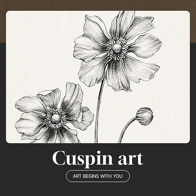 Framed Black and White Bathroom Wall Art, 4 Piece Vintage Floral Canvas Prints Artwork for Farmhouse, Rustic Minimalist Flower Botanical Pictures for Bedroom Living Room Wall Decor, 8x10x4 (Pack)