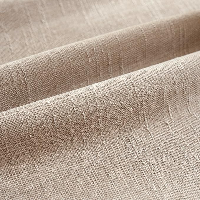 Foindtower Set of 2 Textured Chenille Throw Decorative Pillow Covers Square Accent Solid Cushion Cover Neutral Farmhouse Lumbar Pillow Case for Couch Sofa Bedroom Living Room 12x24 Inch,Cream Camel