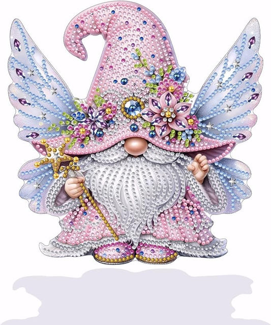 Tabletop Diamond Art Kits for Adults - Angel Gnome Diamond Painting Figurines Ornaments, DIY 5D Diamond Art Statues Diamond Dots Sculpture Special Shaped Paintings with Diamonds Gem Art and Crafts
