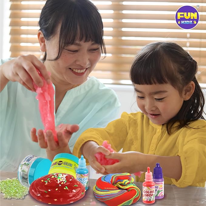 Electric Slime Mixer Machine Kit for Kids, FunKidz Twist Mixing Glue and Activator to Making Slime Automatic Craft Toy for Girls Ages 8-12 Boys Gifts