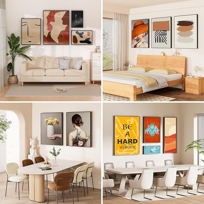 12x14 Aluminum Metal Picture Frame,Tempered Glass Black Photo Frame 12x14 for Family Photo,Posters,Art,Document to Wall Mount Horizontally or Vertically