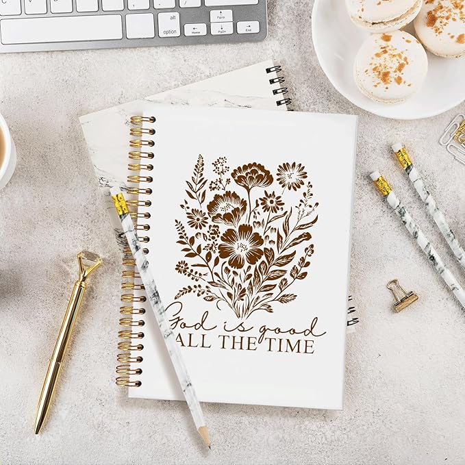 Christian Journals for Women,God is Good Notebook Journal,Prayer Journal for Woman,Faith Notebook for Note Taking,Christian Gifts for Women,Spiral Hardcover A5
