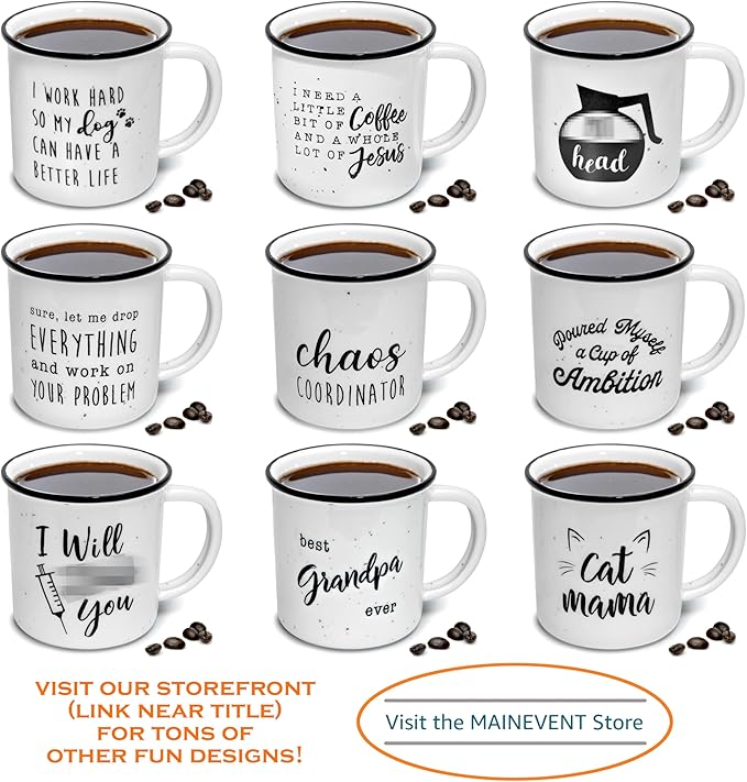 MAINEVENT His And Hers Mugs Set Of 2 Coffee Mug 11 Ounce, Cute Matching Coffee Mug Couples for Anniversary, Engagement Him Her Gift