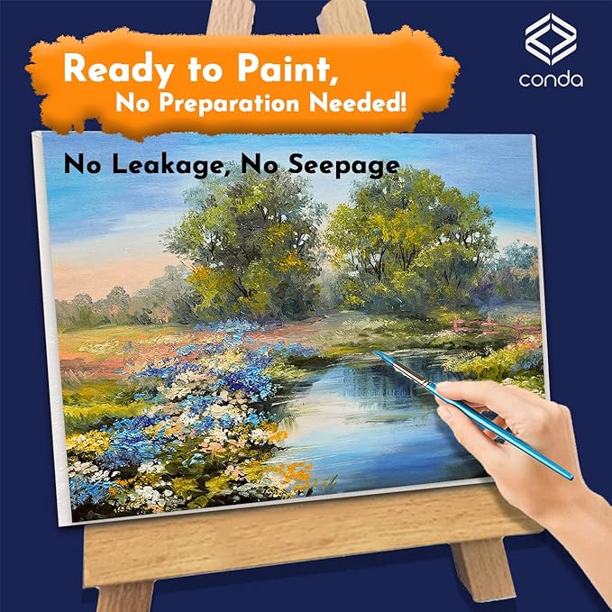 Canvases for Painting 12 x 12 inch, 14 Pack, Blank White Canvas Boards, Primed, 100% Cotton, Quality Acid Free Artist Canvas Panels for Acrylics Watercolor & Oil Painting