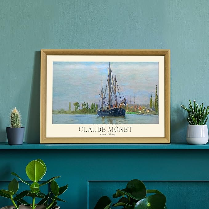 Claude Monet Prints, Museum Gallery Exhibition Poster, Claude Monet Art Works, Claude Monet Poster Prints, Vintage Print, Home Office Wall-Decor (Collection 1) - 12x18 Inches