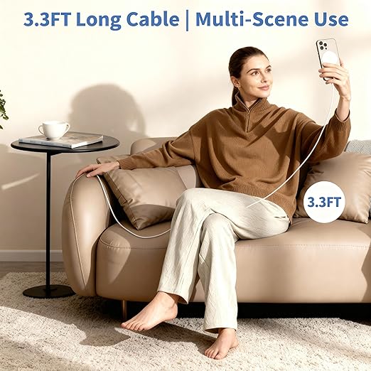 Magnetic Wireless Charger,[Apple MFi Certified]iPhone Charger Apple Mag-Safe Charger with 15W 3.3FT iPhone Fast Magnetic Charging Pad for iPhone 17 Pro Max/17 Air/16 Pro/16/15 Pro Max/14/13/12/AirPods