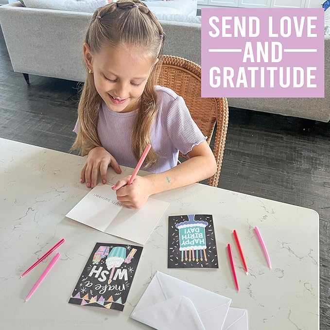 Hadley Designs Happy Birthday Cards Bulk with Envelopes - 24 Assorted Birthday Cards for Kids & Adults, Bulk Greeting Card Pack for Office, Blank Generic Bday Notecards with Envelopes, Designed in USA