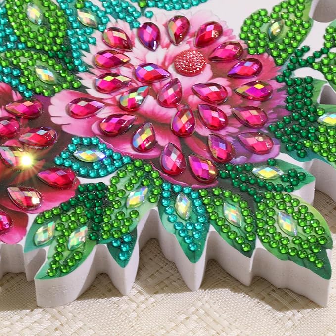 Tabletop Diamond Art Kits for Adults - Hummingbird Diamond Painting Figurines Ornaments, DIY 5D Diamond Art Statues Diamond Dots Sculpture Special Shaped Paintings with Diamonds Gem Art and Crafts
