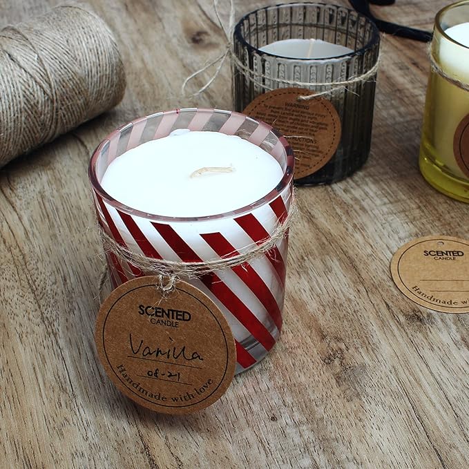 CandMak Candle Wick Kit - 60 Cotton Wicks with Candle Making Tools (Thick, 8 inches)