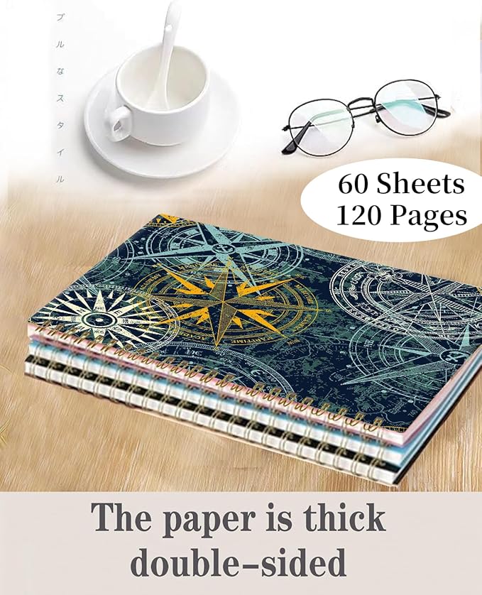 Spiral Journal Notebook,A5 Hardcover Lined Journals for Women 6 x 8.3 in,60 Sheets 120 Pages Thick Paper,Cute College Ruled Writing Notebook for Office Work School(Machinery)