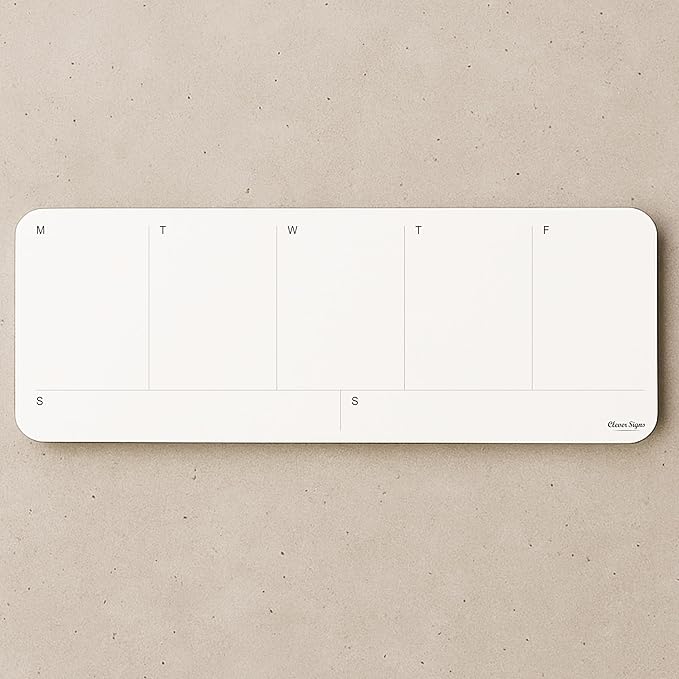 Weekly Planner Pad, Weekly To Do List Notepad, Tear Off Undated Weekly Planner Notepad, 2 Pack, 50 Sheet Each, 4,2" X 11,7", Premium Thick Paper with Cardboard Back Support, Weekly Desk Planner by CLEVER SIGNS