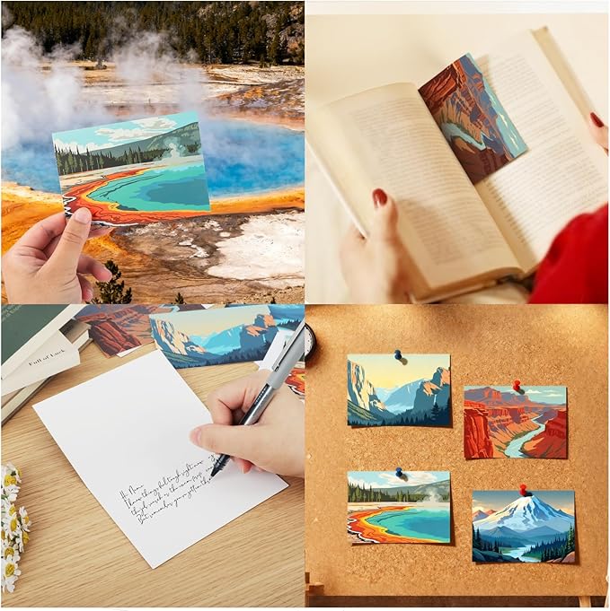 48 Pack Blank Cards and Envelopes, National Parks Blank Greeting Cards, Blank Cards for All Occasion