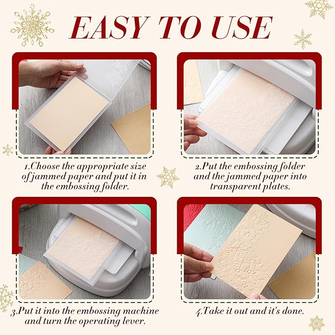 Geiserailie 1 Pcs Embossing Folders Embossing Machine Template Paper Card Folders for Christmas Card Making DIY Flower Scrapbook Photo Album Craft Decoration 5.9 x 4.1 Inch (Holly Leaves)