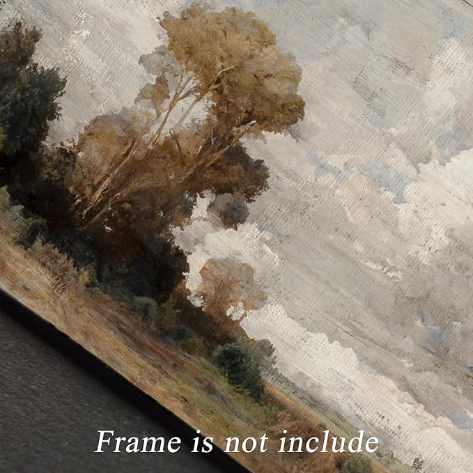 uniro Vintage Wall Art Prints, Rustic Landscape Country Canvas North Prints Oil Painting Art Pictures for Bedroom Bathroom Decor (8" x 10" - UNFRAMED)