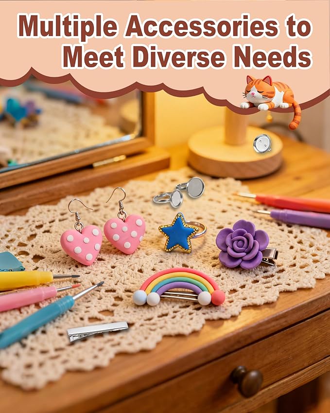 Polymer Clay Kit, 50 Colors Oven Bake Clay with 20 Sculpting Tools and 9 Accessories, Non-Sticky Modeling Clay for Kids DIY Crafts, Birthday and Christmas Gift for Beginners