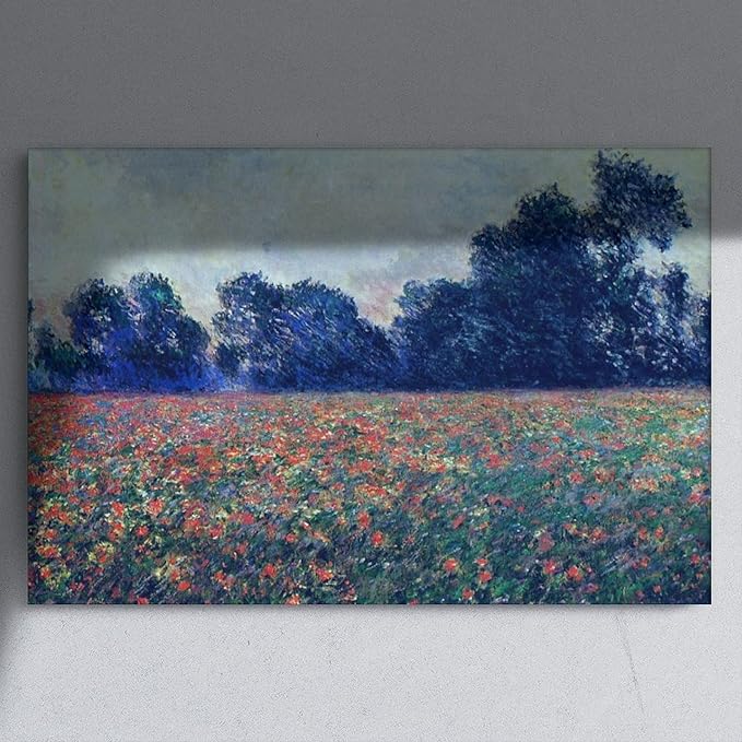 CFIOZYOS 40+ Monet Famous Print Posters Poppies at Giverny by Claude Monet Impressionism Canvas Art Poster And Wall Art Picture Print Modern Family Bedroom Decor Posters Unframe 12×18inch(30×45cm)