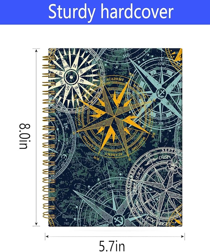 Spiral Journal Notebook,A5 Hardcover Lined Journals for Women 6 x 8.3 in,60 Sheets 120 Pages Thick Paper,Cute College Ruled Writing Notebook for Office Work School(Machinery)