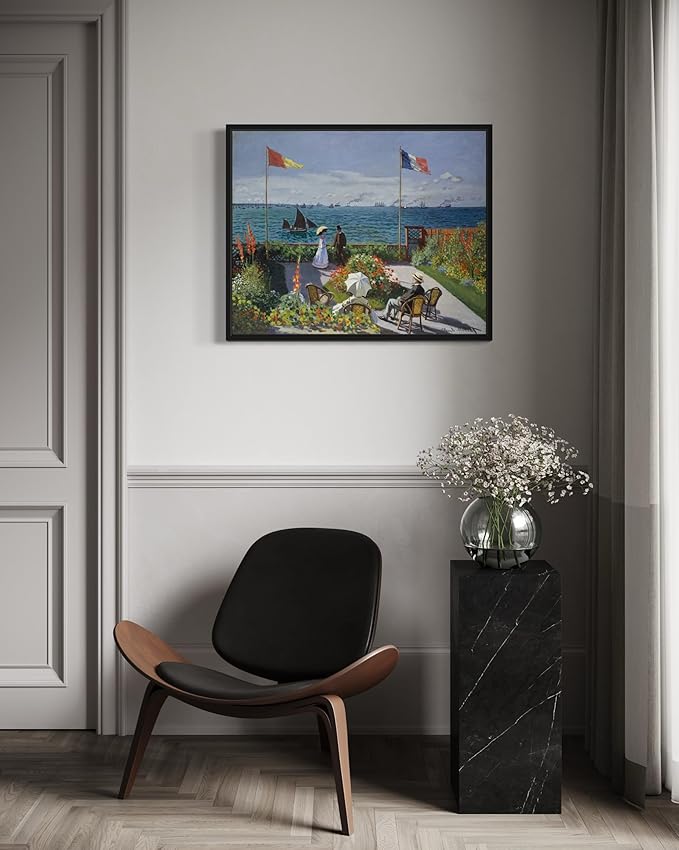 Garden at Sainte Claude Monet Wall Art Print Poster, Impressionist Painting Wall Art Wall Decor, for Bedroom and Living room Bathroom Decor 115 (Garden at Sainte, 16 x 20 inches, Unframed)