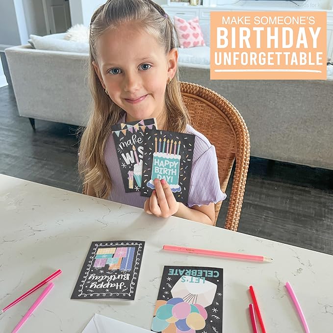 Hadley Designs Happy Birthday Cards Bulk with Envelopes - 54 Assorted Birthday Cards for Kids & Adults, Bulk Greeting Card Pack for Office, Generic Bday Notecards with Envelopes, Designed in USA