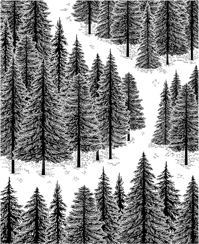 Forest Pine Trees Stamps and Cutting Dies for Card Making DIY Transparent Silicone Clear Stamp and Metal Die Cuts Sets for Scrapbooking Paper Greeting Cards Decor Seals Craft Supplies