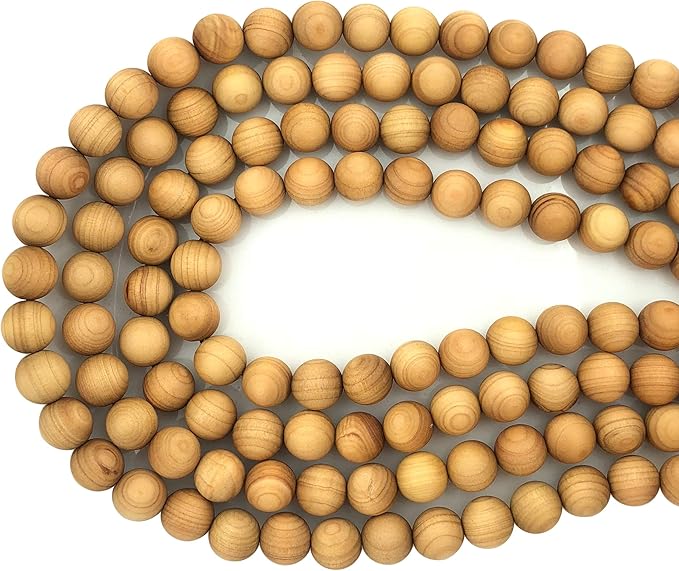 CarpenterC 500pcs 6mm Gorgeous Natural Round Polished Rosewood Loose Beads for Jewelry Making DIY Handmade Crafts