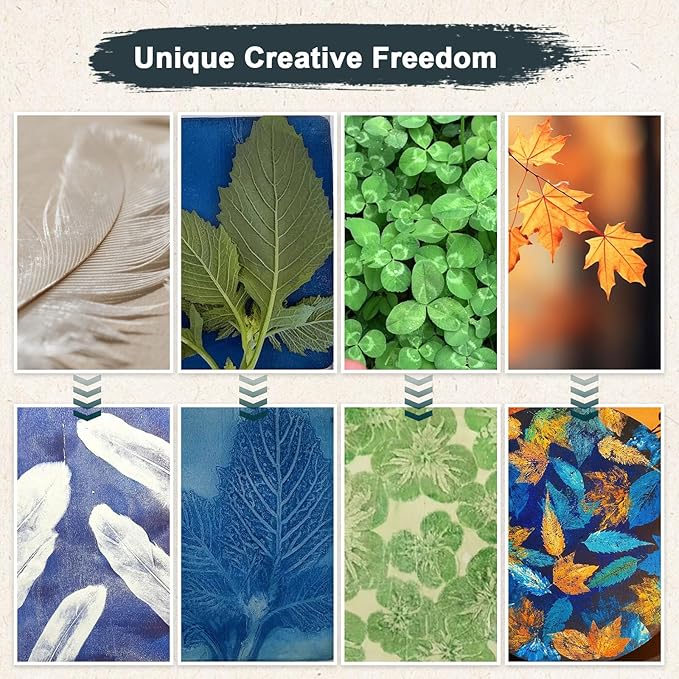 DINGSEN Gel Printing Plate Kit, Complete Printmaking Set with 8” X10” Gel Plate, Brayer, Watercolor Paints, A4 Printmaking Paper, and Essential Tools for Mixed Media Art, Monoprinting, Card Making