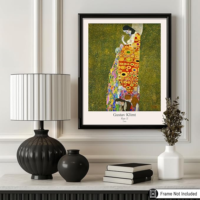 Poster Master Vintage Gustav Klimt Poster - Retro Hope II Print - Art Nouveau - Abstract Art - Symbolism Art - Aesthetic Art - Classic Painting - Colorful Living Room Decor - 8x10 UNFRAMED Wall Art