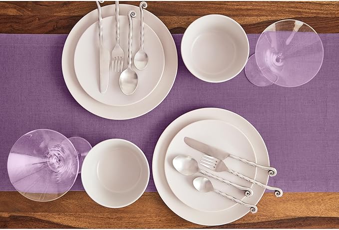 Solino Home Linen Table Runner 108 Inches Long - 100% Pure Linen Mulberry Table Runner 14 x 108 Inch for Valentines, Spring, Easter - Diana Medium Weight