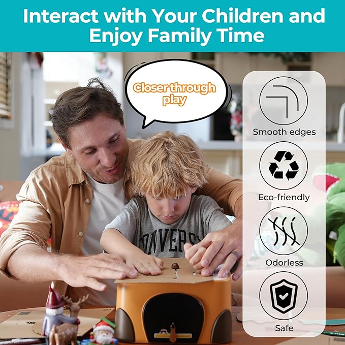 ACMER Cardboard Tools for Kids, Safe DIY Cardboard Construction Tool Kit, Cardboard Cutter for Kids Toy for Boys and Girls, Perfect for Family, Friends, Creativity Projects 3D Models