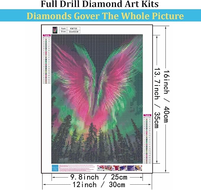 Mosaflare 5D Diamond Painting Kits for Adults, Aurora Diamond Art for Beginners, DIY Natural Landscape Full Round Drill Paint by Diamonds Dot Gem Art for Adults, Home Wall Decor 12x16 Inch