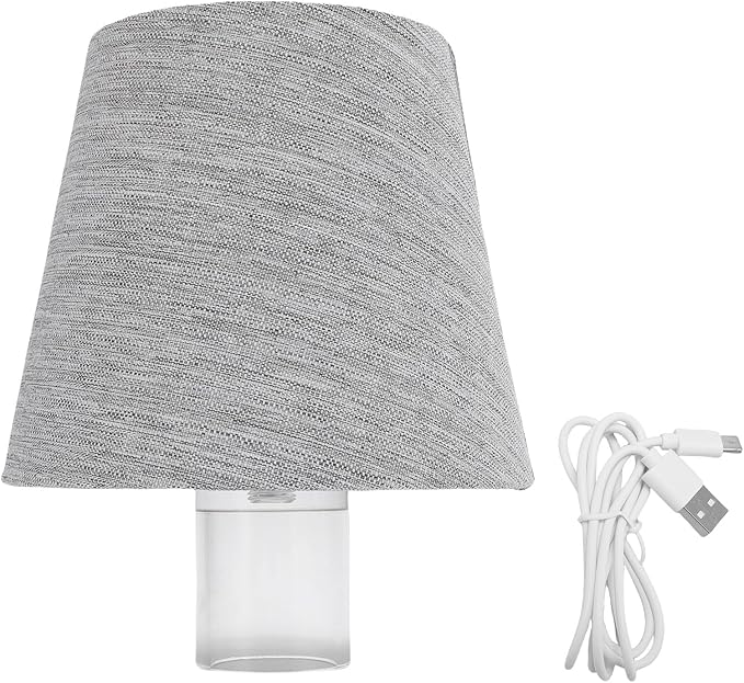 LED Wine Bottle Desk Lamp, Rechargeable Fabric Wireless Bottle Lamp with Shade, Portable Light for Bedside Bar Table, Romantic Ambiance