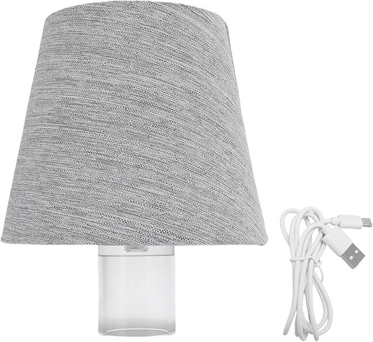 LED Wine Bottle Desk Lamp, Rechargeable Fabric Wireless Bottle Lamp with Shade, Portable Light for Bedside Bar Table, Romantic Ambiance