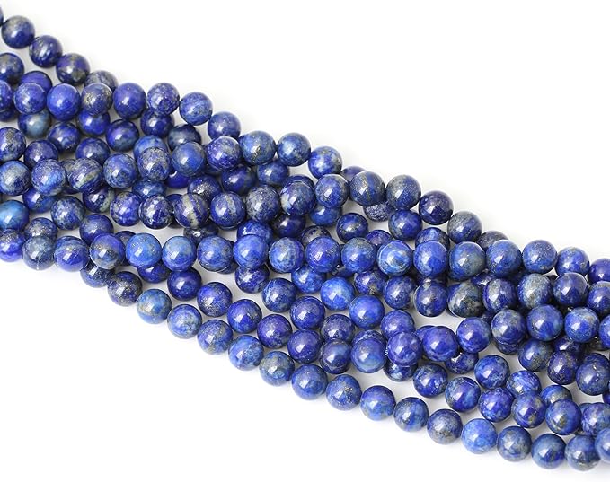 45PCS 8mm Natural Lapis Lazuli Gemstone Round Loose Beads for Jewelry Making DIY Findings 1 Strand 15"