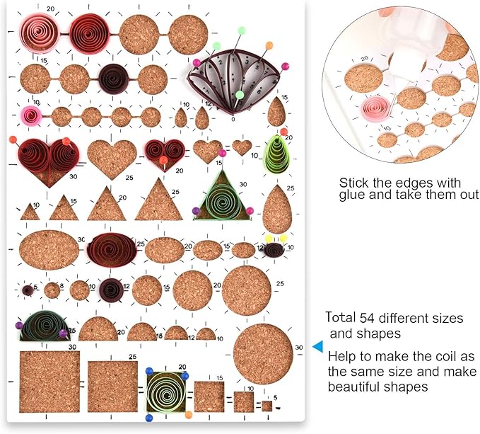 TUPARKA 15 PCS Paper Quilling Kits with 29 Colors 600 Strips Quilling Paper DIY Design Drawing Handcraft Tool