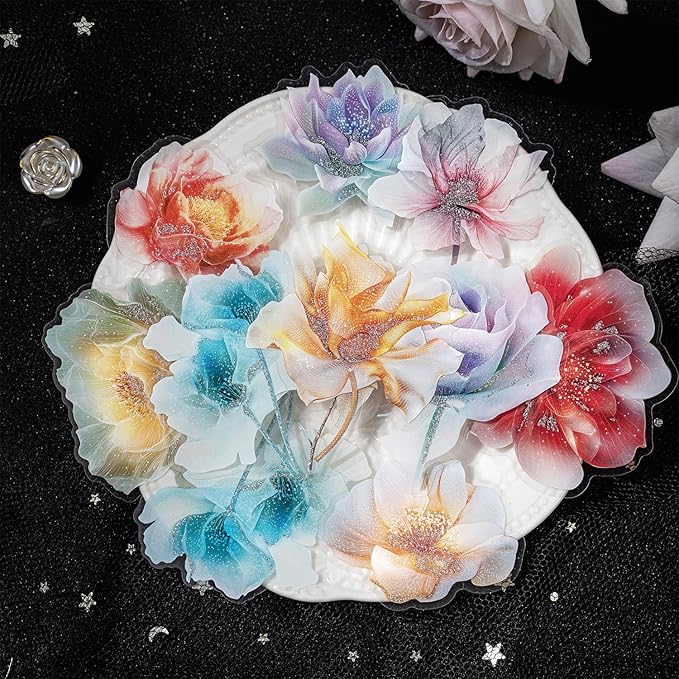 Flower Scrapbook Stickers for Journaling Supplies,120PCS Nature Floral Stickers for Scrapbooking,Junk Journal Supplies,Painting,Notebook,Postcards,Water Bottles(Greenhouse)