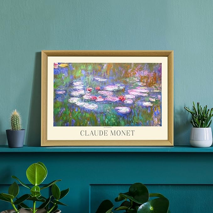 Claude Monet Prints, Museum Gallery Exhibition Poster, Claude Monet Art Works, Claude Monet Poster Prints, Vintage Print, Home Office Wall-Decor (Collection 1) - 16x20 Inches