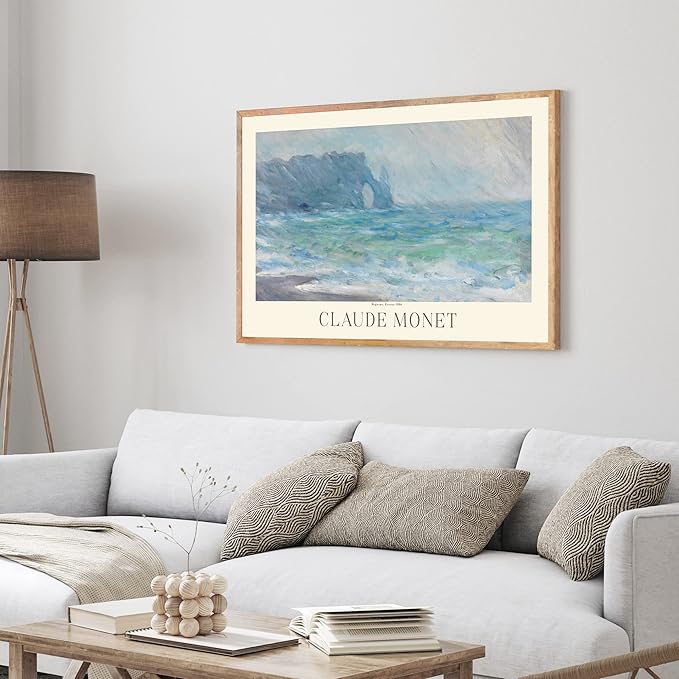Claude Monet Museum Gallery Exhibition Poster - Art Works Prints, Vintage Print for Home Office Wall Decor (Collection 1) - 12x18 Inches