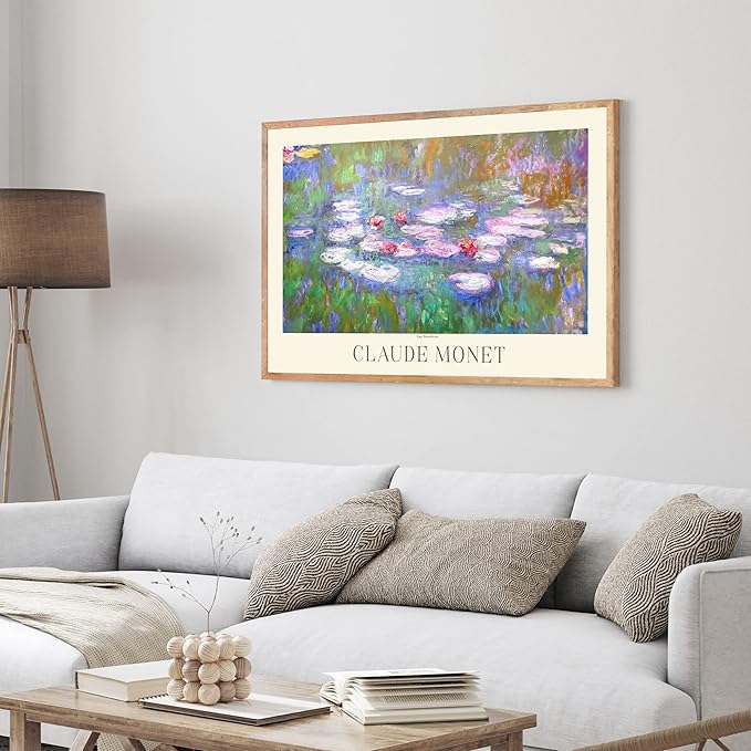 Claude Monet Prints, Museum Gallery Exhibition Poster, Claude Monet Art Works, Claude Monet Poster Prints, Vintage Print, Home Office Wall-Decor (Collection 1) - 24x36 Inches