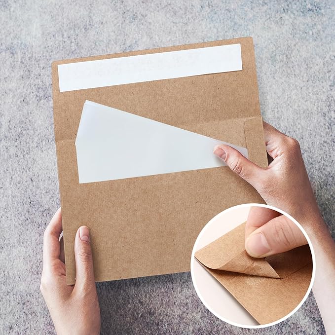 Fainne 1000 Pack Brown Envelopes Bulk, Kraft Envelopes for Invitation, 120 GSM Gift Card for Office, Gift, Party, Baby Shower, Wedding (A2,5.75 x 4.375")