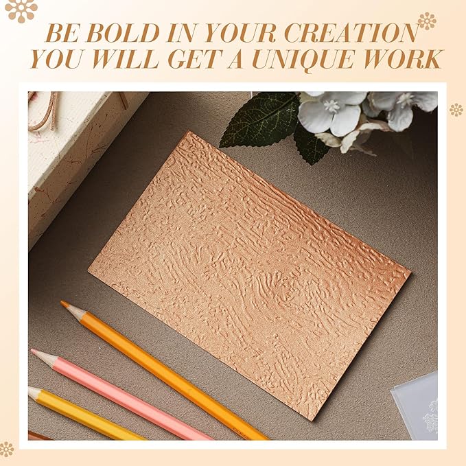 Geiserailie 1 Pcs Embossing Folders Embossing Machine Template Paper Card Folders for Christmas Card Making DIY Flower Scrapbook Photo Album Craft Decoration 5.9 x 4.1 Inch (Wood Grain Style)