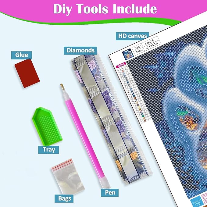 Mosaflare 5D Diamond Painting Kits for Adults, Virgin Mary Diamond Art for Beginners, DIY Full Round Drill Paint by Diamonds Dot Gem Art for Adults, Home Wall Decor 12x16 Inch